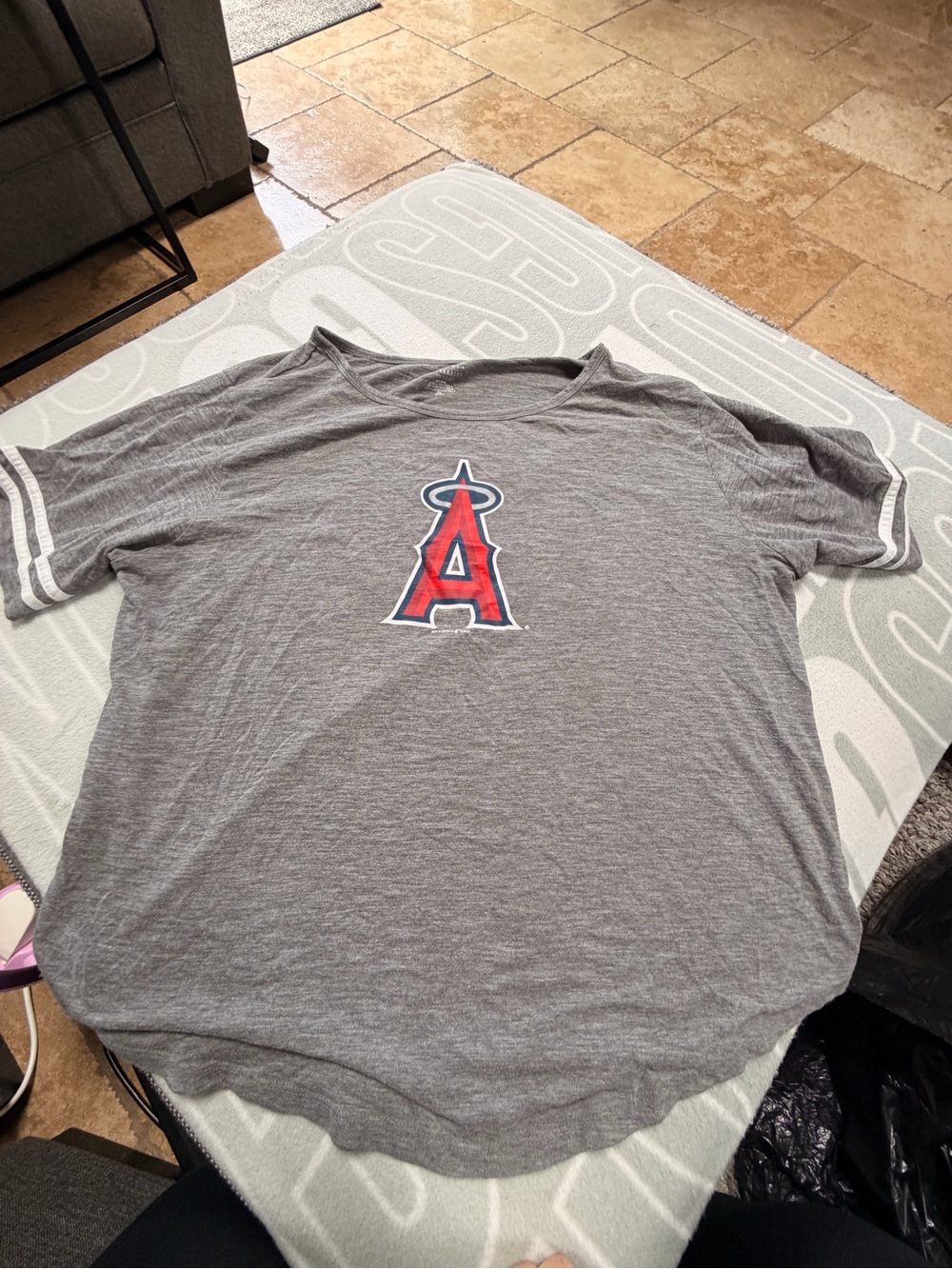 Angels Baseball Gray Short Sleeve Tee